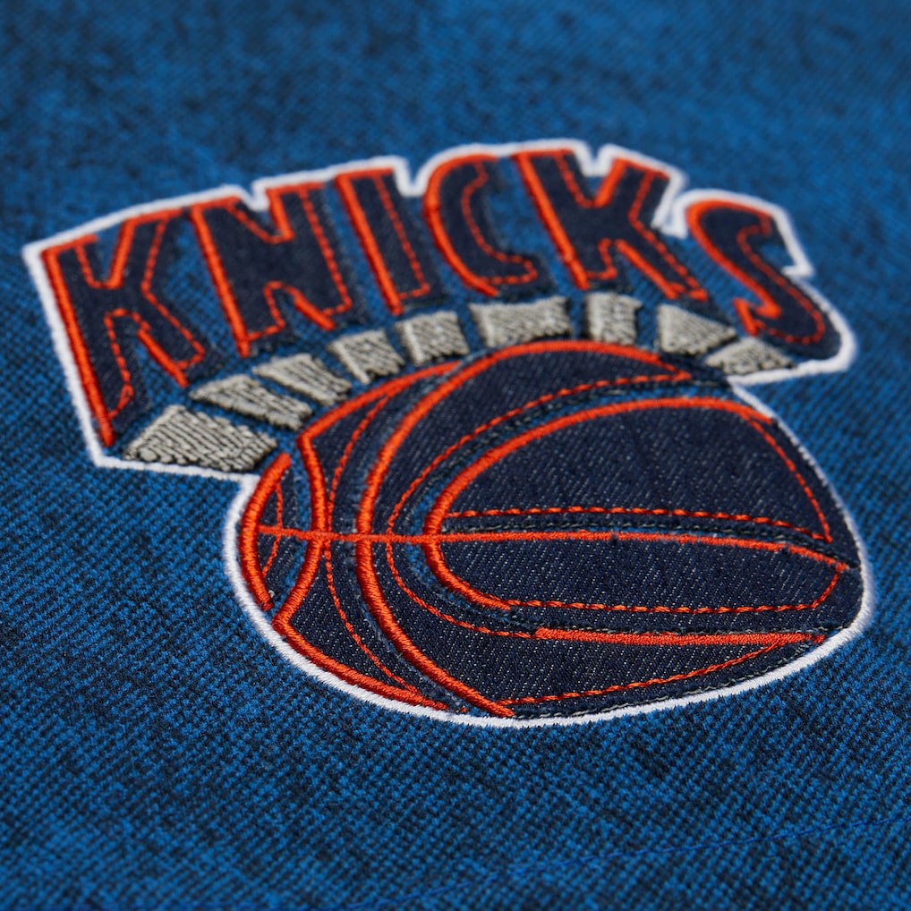 Mitchell & Ness New York Knicks x Purple Brand Button-Up Shooting Shirt Navy