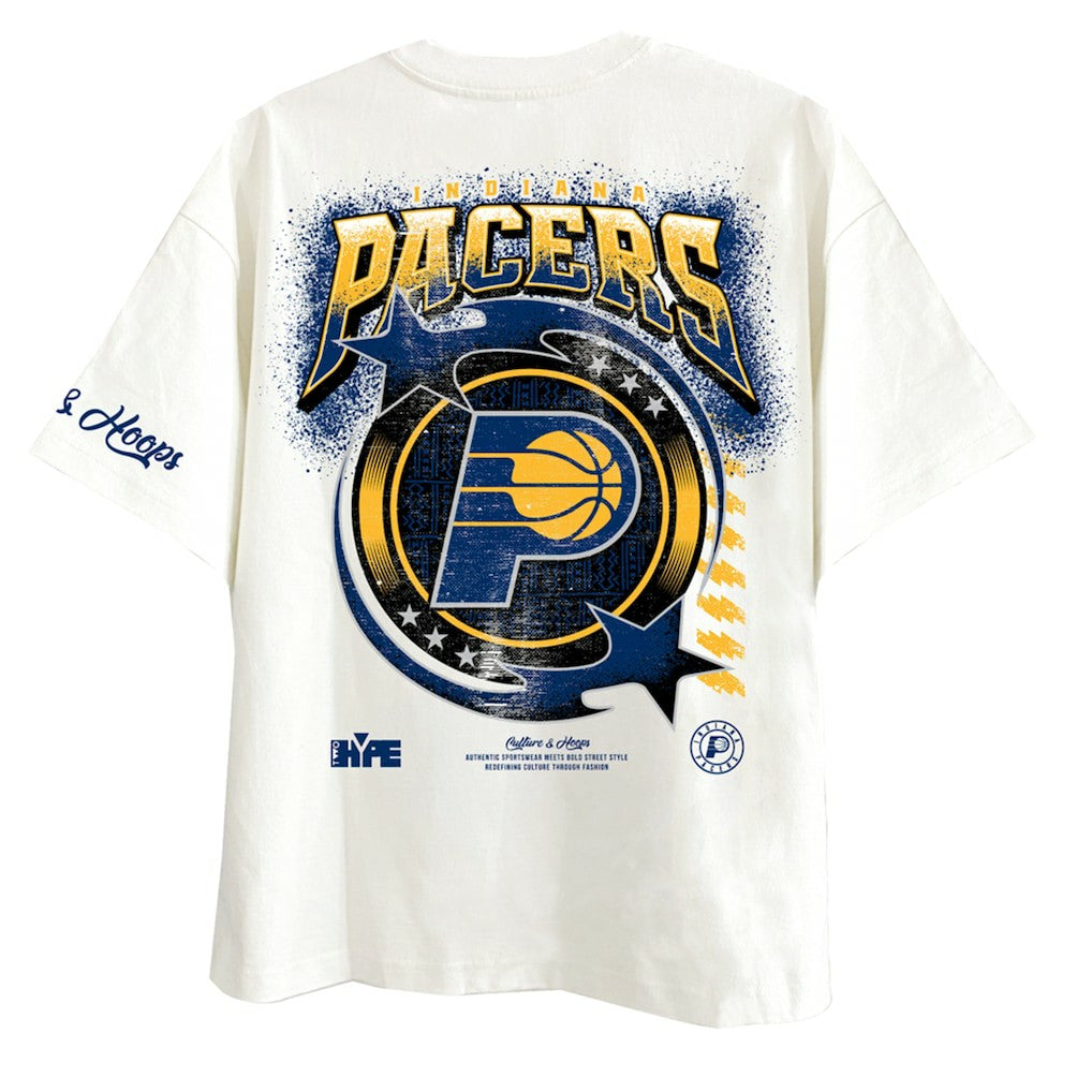 Indiana Pacers Two Hype Drip & Dime Collection Premium T-Shirt Off White
