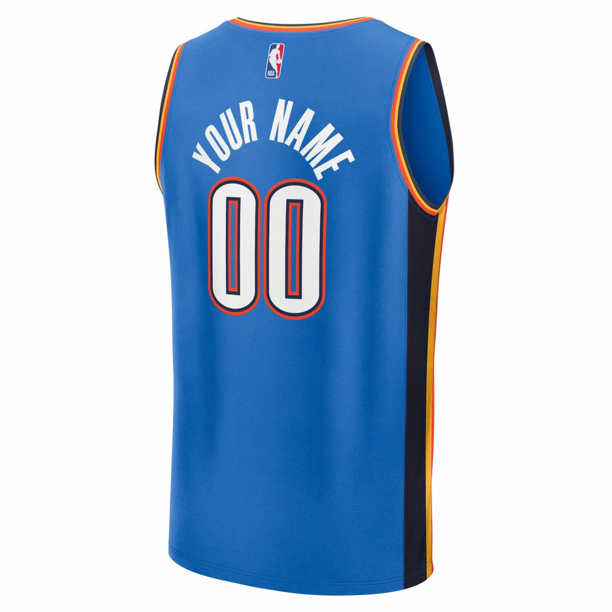 Fanatics Oklahoma City Thunder 2025 NBA Finals Champions Fast Break Replica Custom Jersey Blue Icon Edition