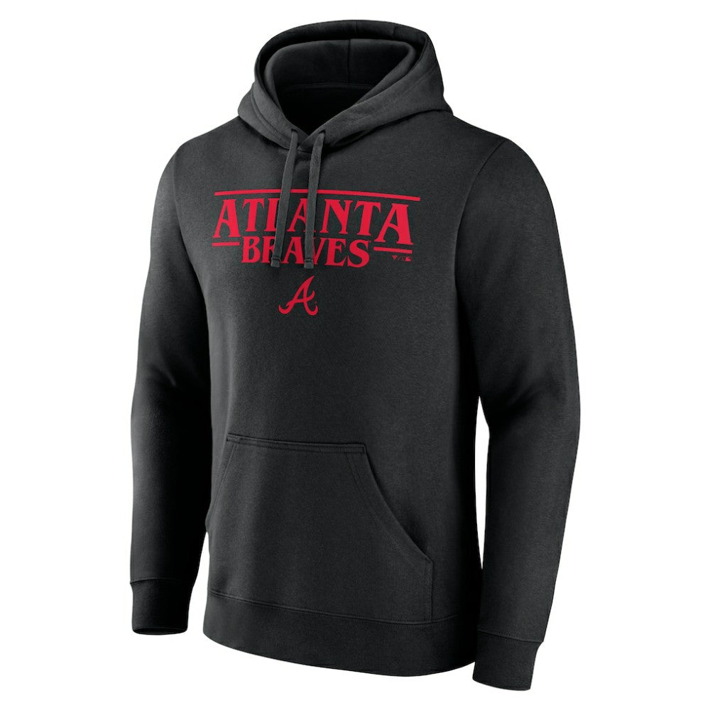 Atlanta Braves Stranger Things Logo Lockup Pullover Hoodie Sale