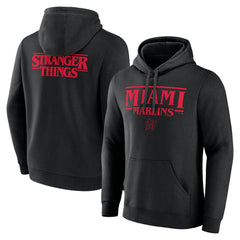 Miami Marlins Stranger Things Logo Lockup Pullover Hoodie Discount