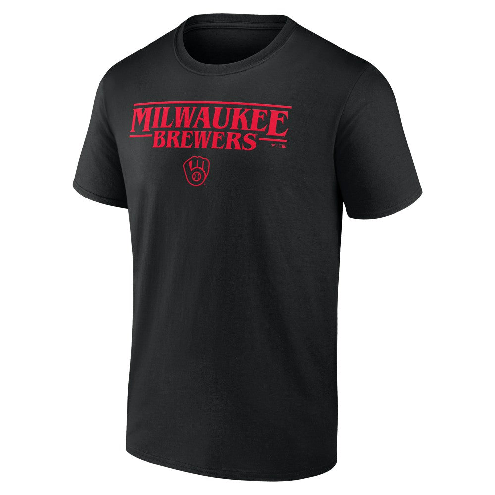 Milwaukee Brewers Stranger Things Logo Lockup T-Shirt Sale