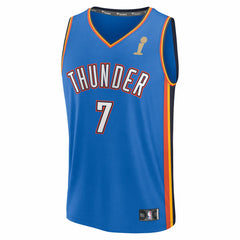 Fanatics Chet Holmgren Oklahoma City Thunder 2025 NBA Finals Champions Fast Break Replica Player Jersey Blue Icon Edition
