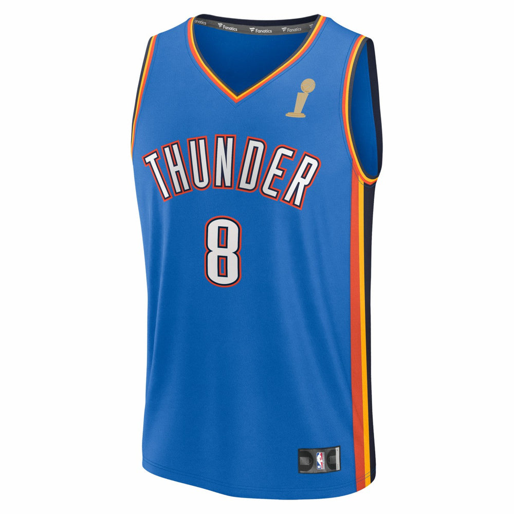 Fanatics Jalen Williams Oklahoma City Thunder 2025 NBA Finals Champions Fast Break Replica Player Jersey Blue Icon Edition