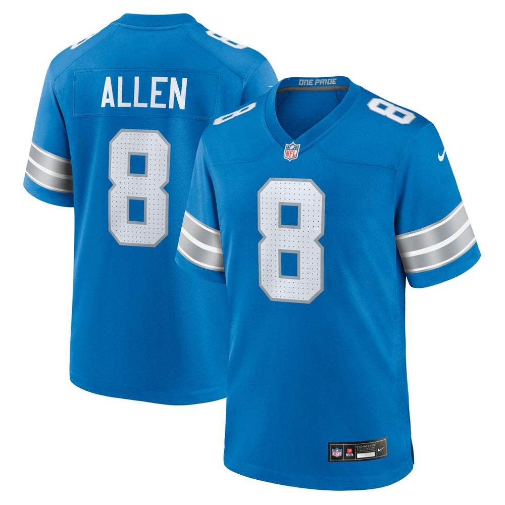 Kyle Allen Detroit Lions Team Game Jersey - Blue - Nike