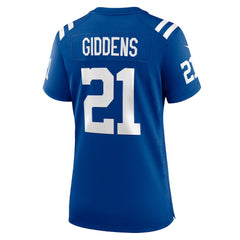 DJ Giddens Indianapolis Colts Women's Team Game Jersey - Royal - Nike