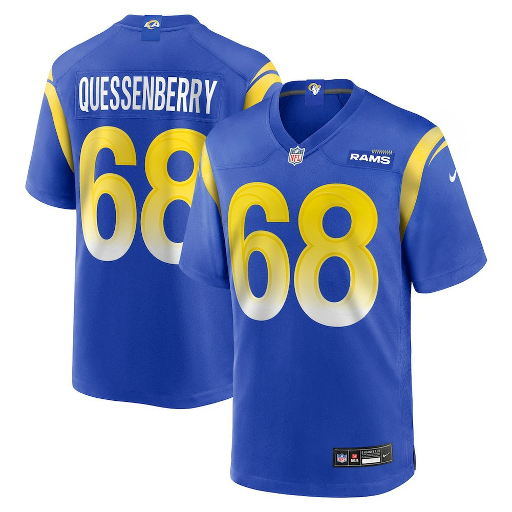 David Quessenberry Los Angeles Rams Team Game Jersey - Royal - Nike