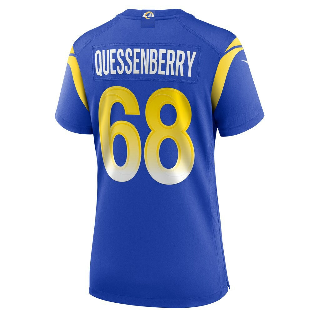 David Quessenberry Los Angeles Rams Women's Team Game Jersey - Royal - Nike
