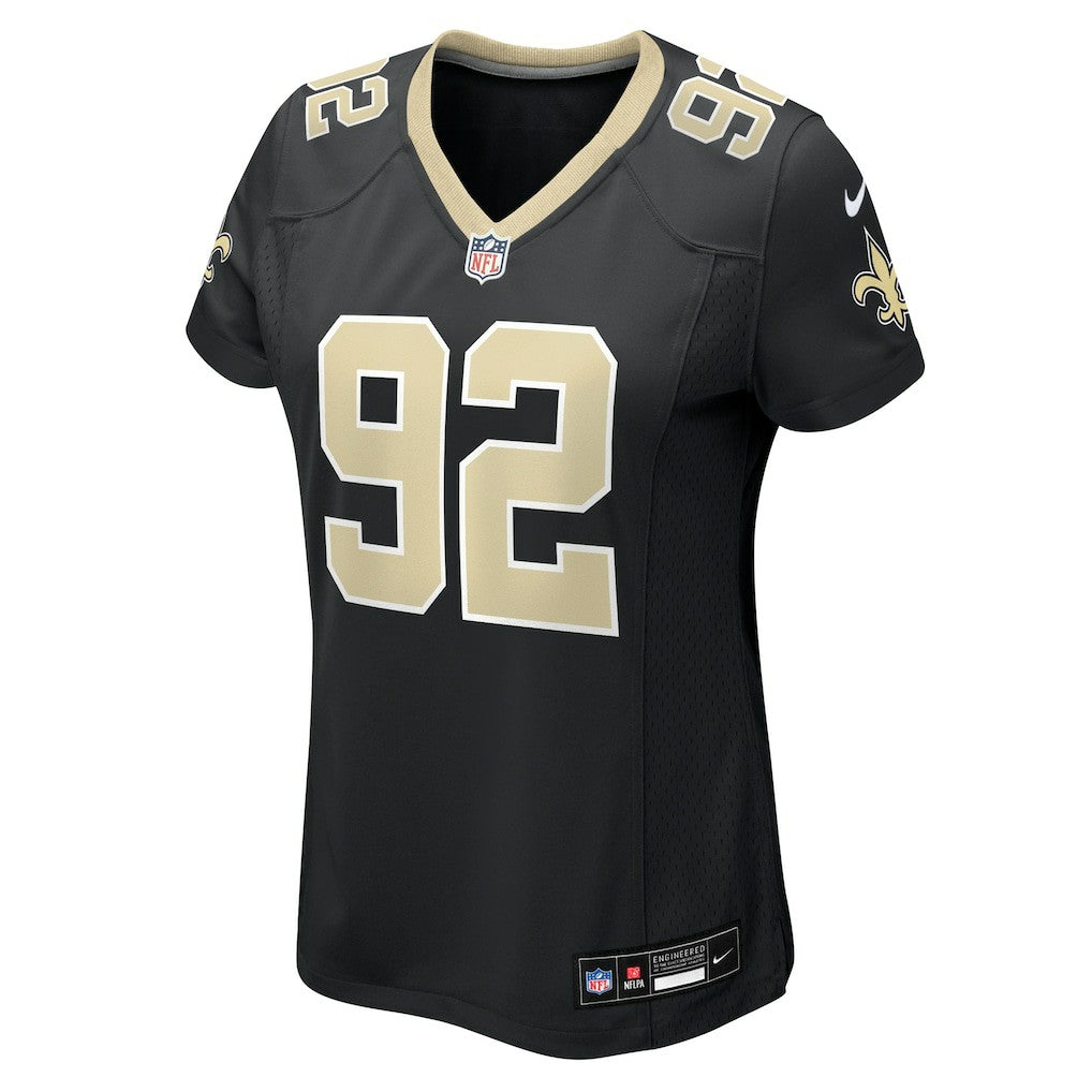 Davon Godchaux New Orleans Saints Women's Team Game Jersey - Black - Nike