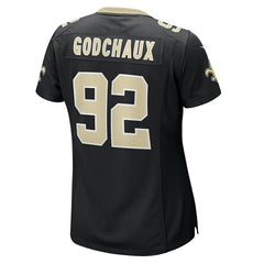 Davon Godchaux New Orleans Saints Women's Team Game Jersey - Black - Nike
