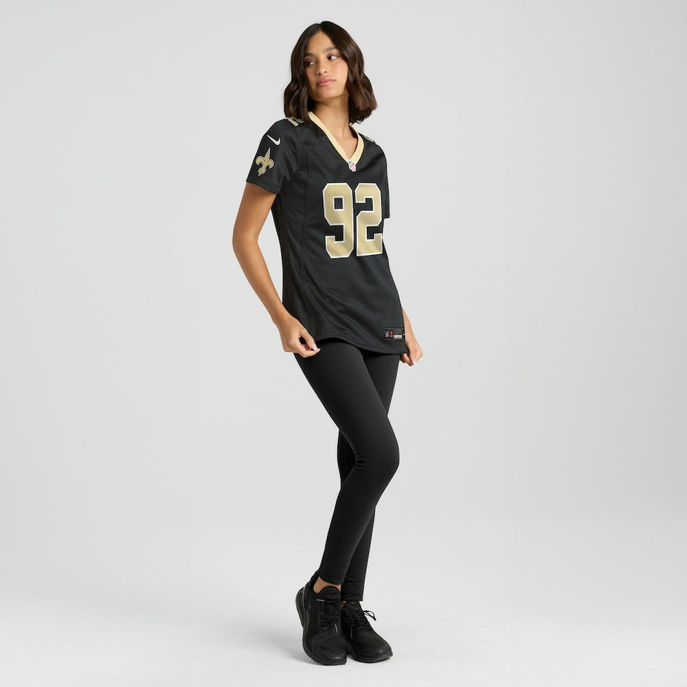 Davon Godchaux New Orleans Saints Women's Team Game Jersey - Black - Nike