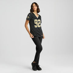 Davon Godchaux New Orleans Saints Women's Team Game Jersey - Black - Nike