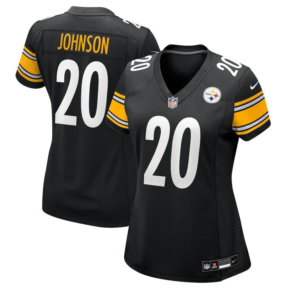 Kaleb Johnson Pittsburgh Steelers Women's Team Game Jersey - Black - Nike