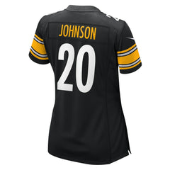 Kaleb Johnson Pittsburgh Steelers Women's Team Game Jersey - Black - Nike
