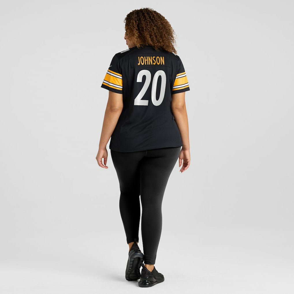 Kaleb Johnson Pittsburgh Steelers Women's Team Game Jersey - Black - Nike