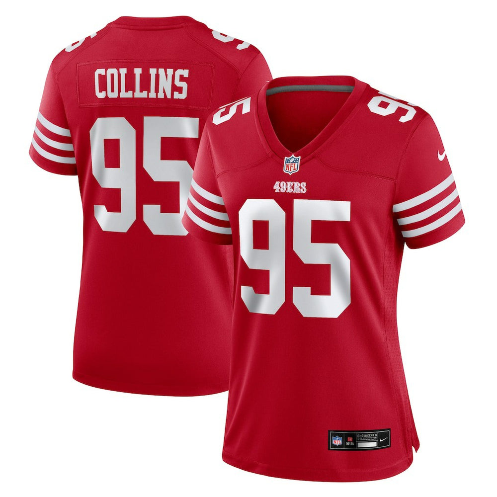 Alfred Collins San Francisco 49ers Women's Team Game Jersey - Scarlet - Nike