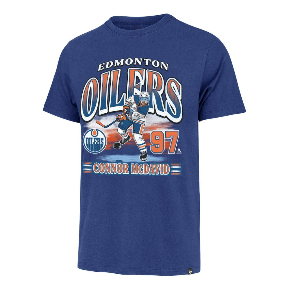 Connor McDavid Edmonton Oilers '47 Franklin Player Name & Number T-Shirt - Royal | 47 brand discount