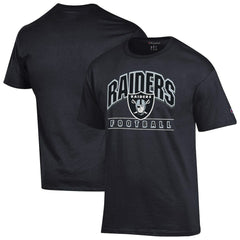 Las Vegas Raiders Champion Football T-Shirt - Black - NFL