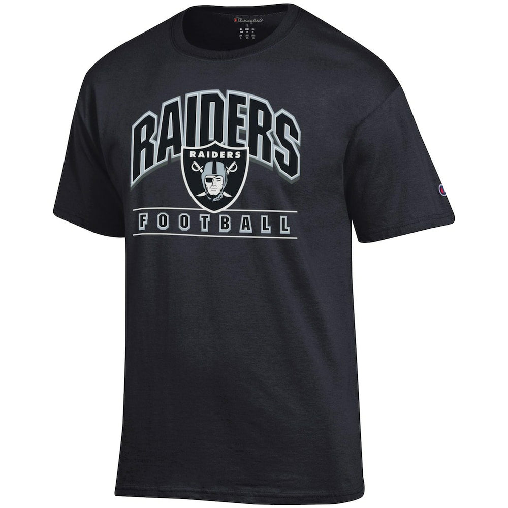 Las Vegas Raiders Champion Football T-Shirt - Black - NFL
