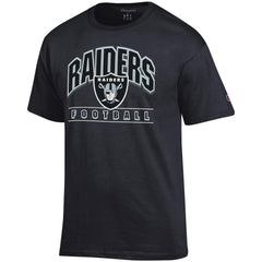 Las Vegas Raiders Champion Football T-Shirt - Black - NFL