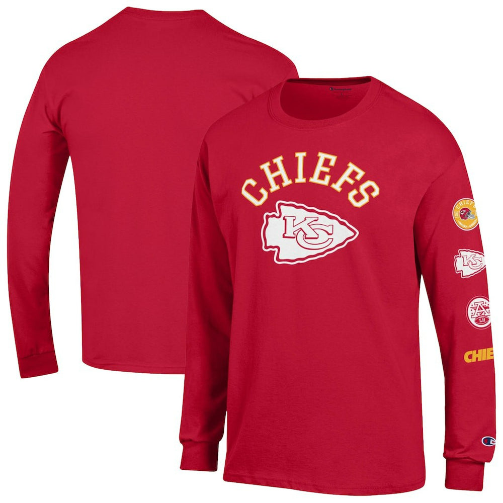 Kansas City Chiefs Champion Seal Long Sleeve T-Shirt - Red - NFL