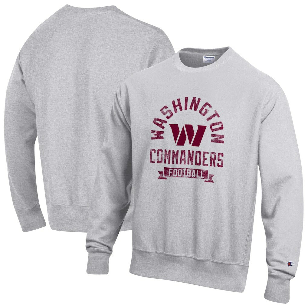 Washington Commanders Champion Reverse Weave Fleece Pullover Sweatshirt - Heather Gray - NFL