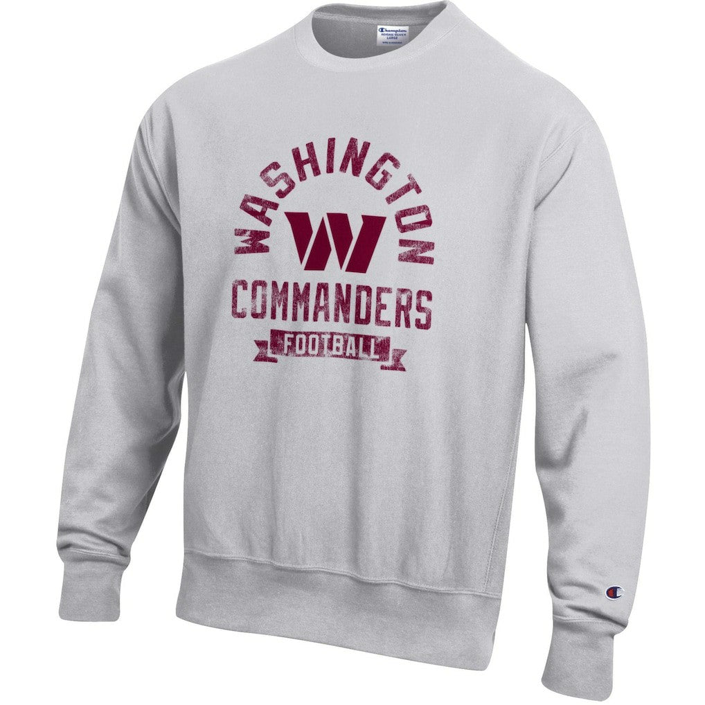Washington Commanders Champion Reverse Weave Fleece Pullover Sweatshirt - Heather Gray - NFL