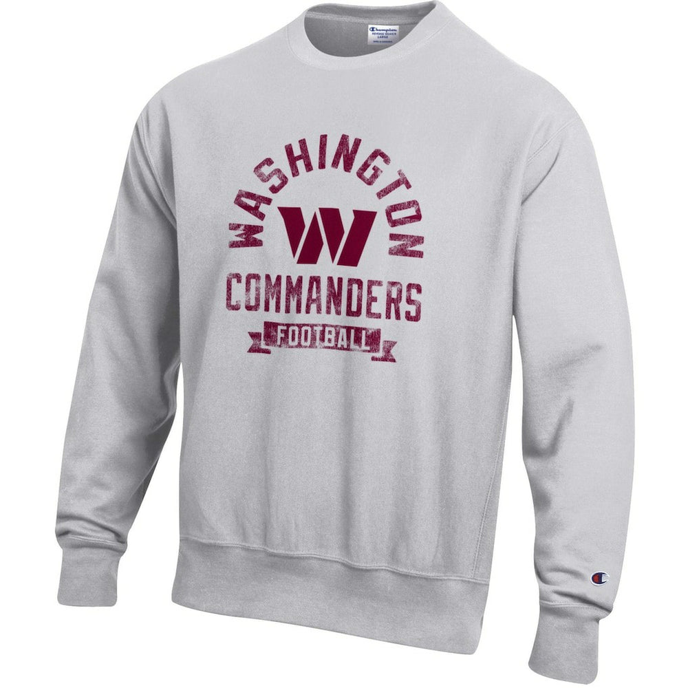 Washington Commanders Champion Reverse Weave Fleece Pullover Sweatshirt - Heather Gray - NFL