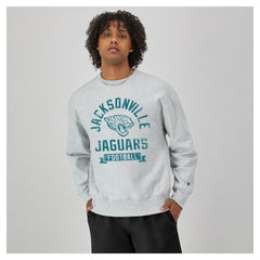 Jacksonville Jaguars Champion Reverse Weave Fleece Pullover Sweatshirt - Heather Gray - NFL