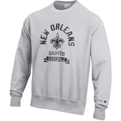 New Orleans Saints Champion Reverse Weave Fleece Pullover Sweatshirt - Heather Gray - NFL