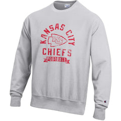 Kansas City Chiefs Champion Reverse Weave Fleece Pullover Sweatshirt - Heather Gray - NFL