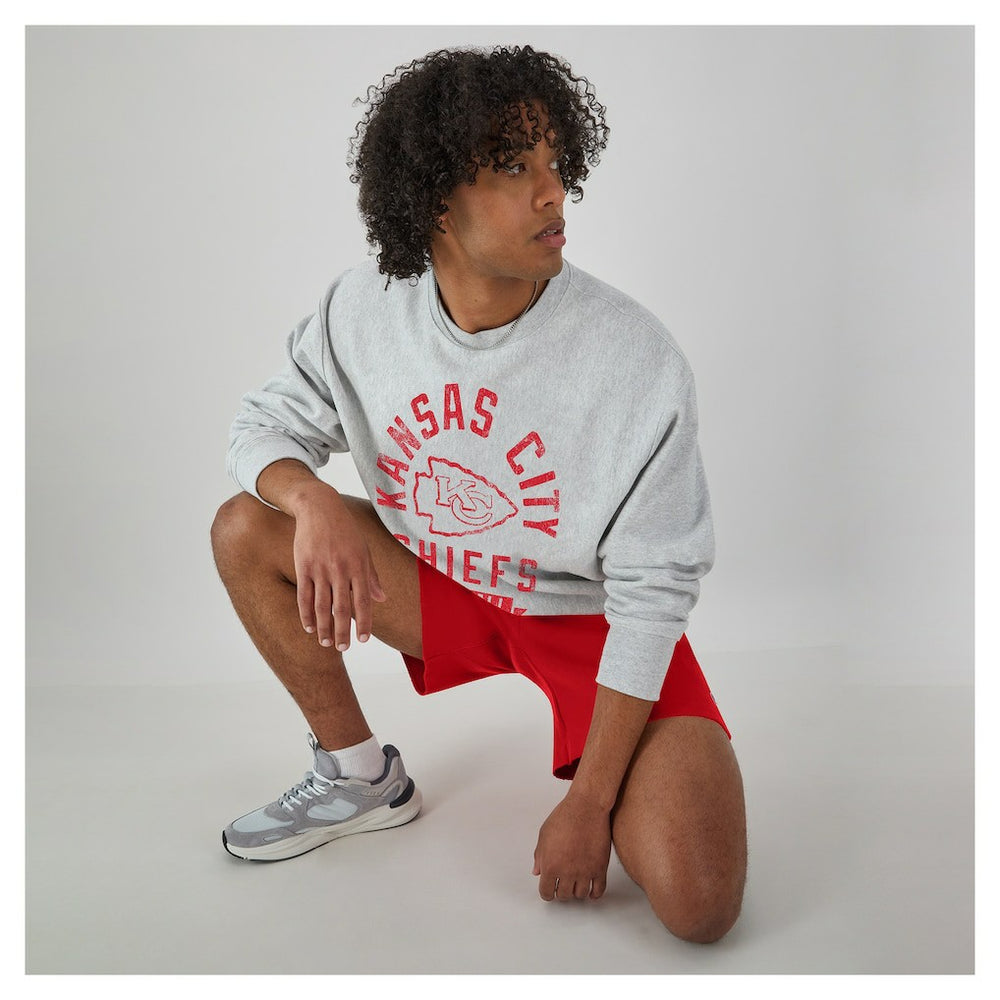 Kansas City Chiefs Champion Reverse Weave Fleece Pullover Sweatshirt - Heather Gray - NFL