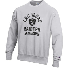 Las Vegas Raiders Champion Reverse Weave Fleece Pullover Sweatshirt - Heather Gray - NFL