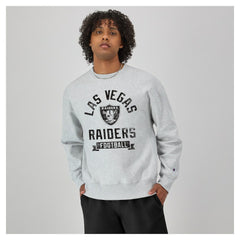 Las Vegas Raiders Champion Reverse Weave Fleece Pullover Sweatshirt - Heather Gray - NFL