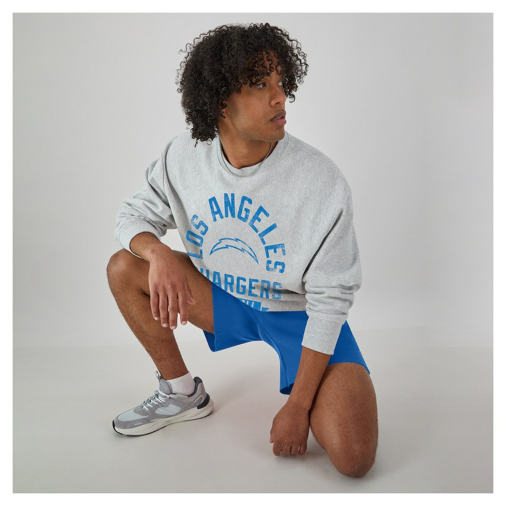 Los Angeles Chargers Champion Reverse Weave Fleece Pullover Sweatshirt - Heather Gray - NFL