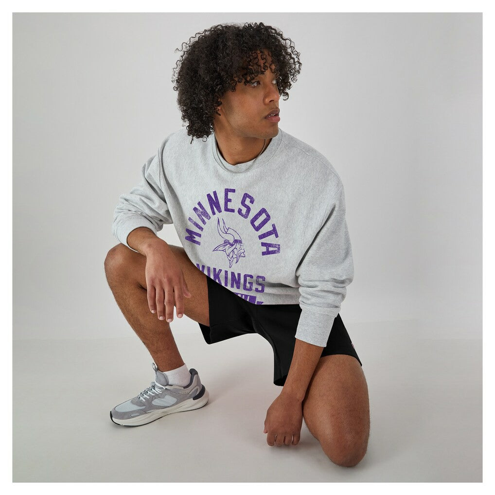 Minnesota Vikings Champion Reverse Weave Fleece Pullover Sweatshirt - Heather Gray - NFL