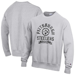 Pittsburgh Steelers Champion Reverse Weave Fleece Pullover Sweatshirt - Heather Gray - NFL