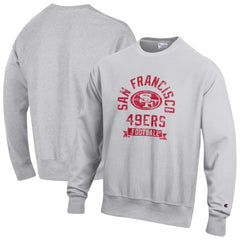 San Francisco 49ers Champion Reverse Weave Fleece Pullover Sweatshirt - Heather Gray - NFL