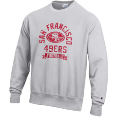 San Francisco 49ers Champion Reverse Weave Fleece Pullover Sweatshirt - Heather Gray - NFL