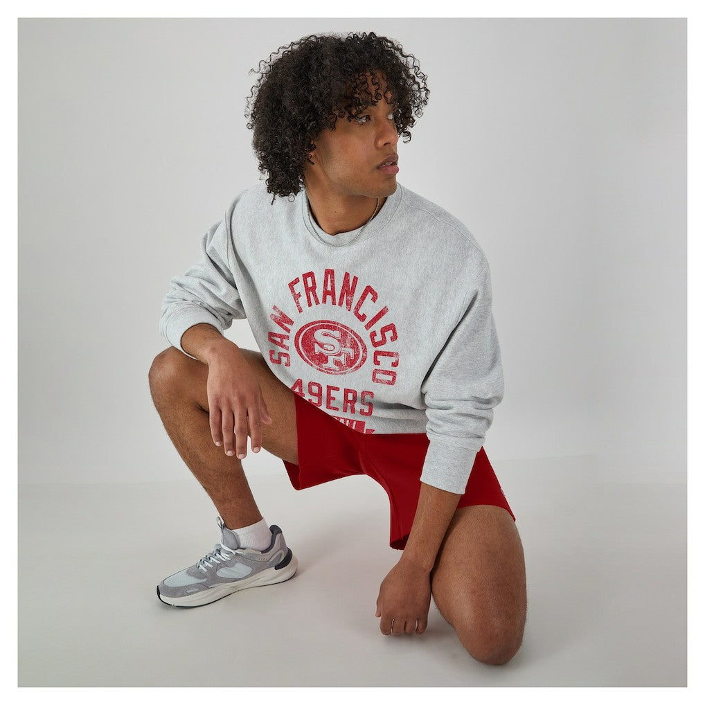 San Francisco 49ers Champion Reverse Weave Fleece Pullover Sweatshirt - Heather Gray - NFL