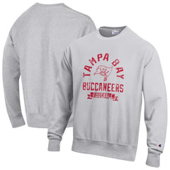 Tampa Bay Buccaneers Champion Reverse Weave Fleece Pullover Sweatshirt - Heather Gray - NFL