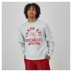 Tampa Bay Buccaneers Champion Reverse Weave Fleece Pullover Sweatshirt - Heather Gray - NFL