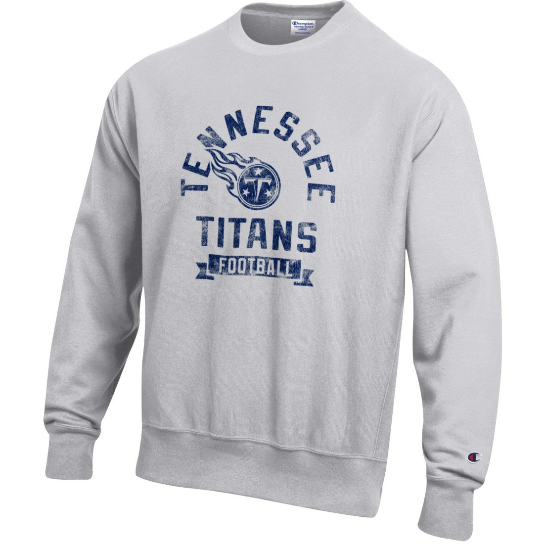 Tennessee Titans Champion Reverse Weave Fleece Pullover Sweatshirt - Heather Gray - NFL