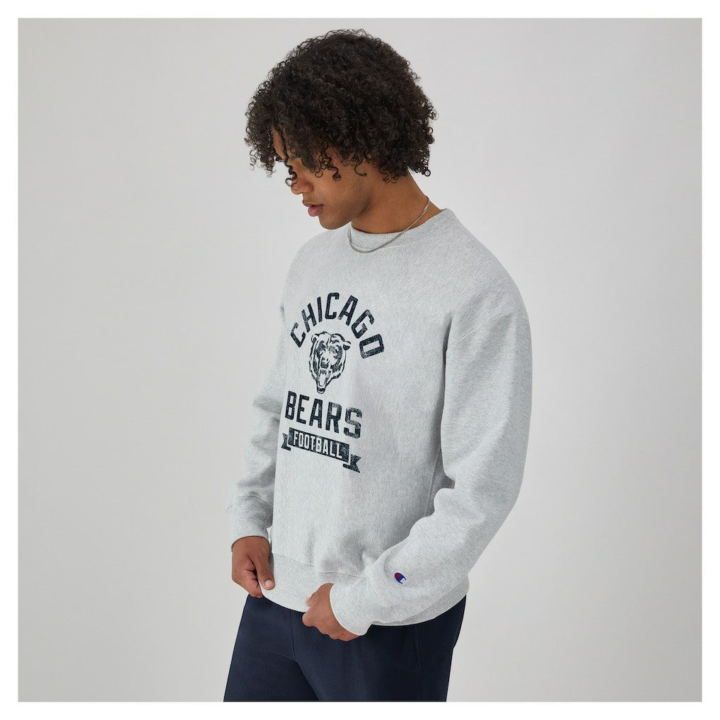 Chicago Bears Champion Reverse Weave Fleece Pullover Sweatshirt - Heather Gray - NFL