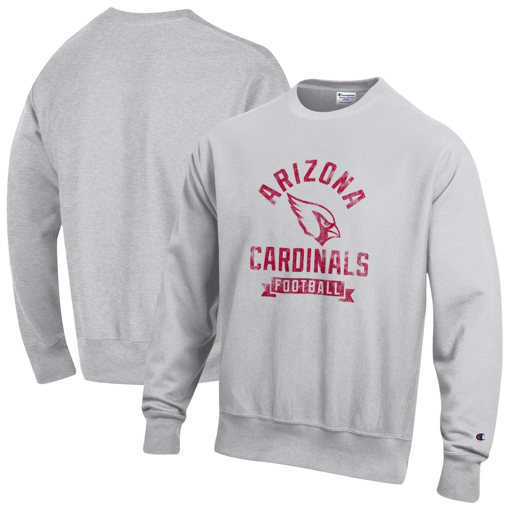 Arizona Cardinals Champion Reverse Weave Fleece Pullover Sweatshirt - Heather Gray - NFL