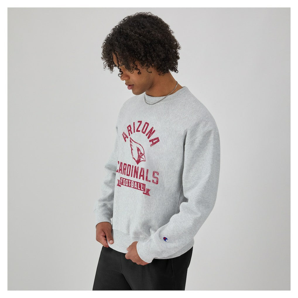 Arizona Cardinals Champion Reverse Weave Fleece Pullover Sweatshirt - Heather Gray - NFL