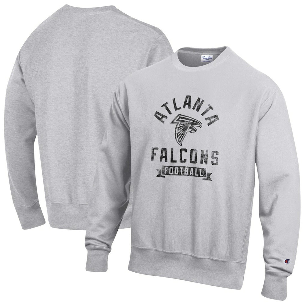 Atlanta Falcons Champion Reverse Weave Fleece Pullover Sweatshirt - Heather Gray - NFL
