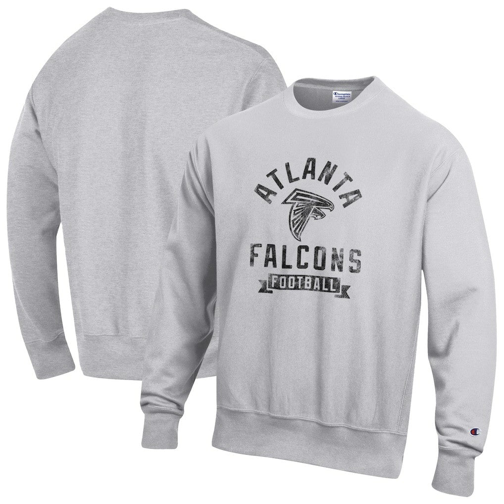 Atlanta Falcons Champion Reverse Weave Fleece Pullover Sweatshirt - Heather Gray - NFL