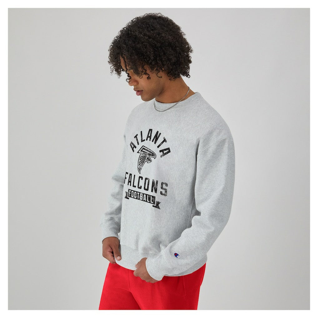 Atlanta Falcons Champion Reverse Weave Fleece Pullover Sweatshirt - Heather Gray - NFL