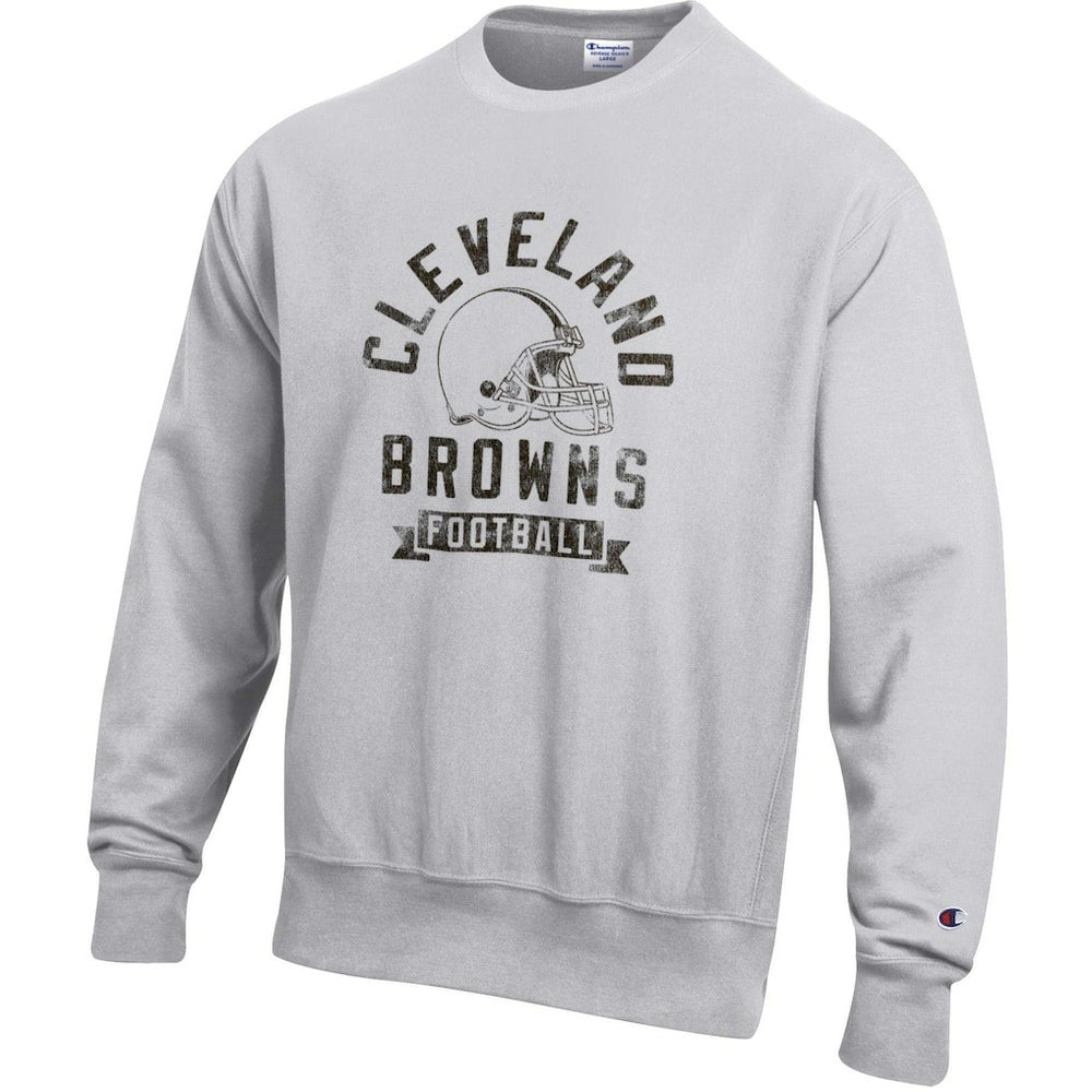 Cleveland Browns Champion Reverse Weave Fleece Pullover Sweatshirt - Heather Gray - NFL